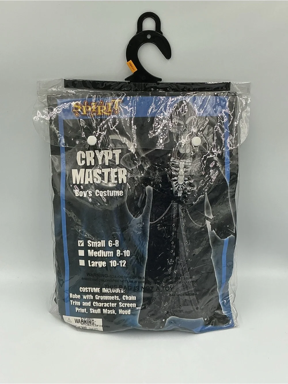 Spirit Crypt Master Halloween Boys 6 - 8 Costume - Black